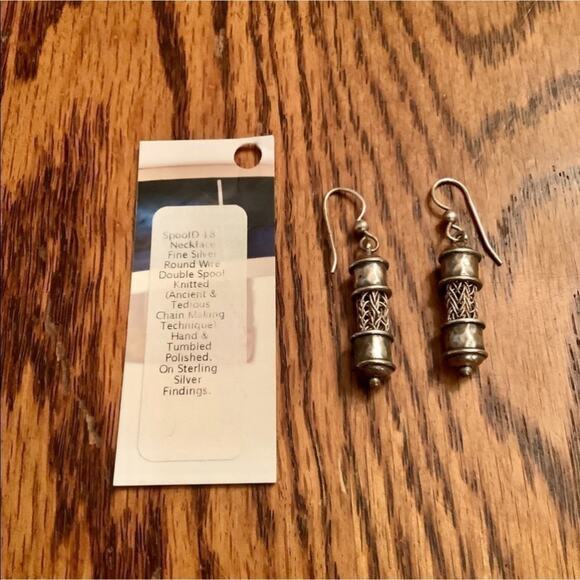 100% Silver Knitted Necklace & Earrings Set - Picture 11 of 13